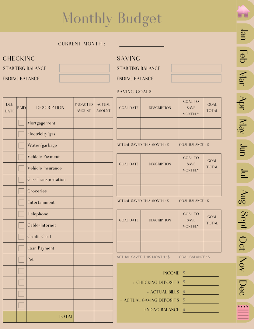 Ultimate Digital Yearly Planner (Undated)